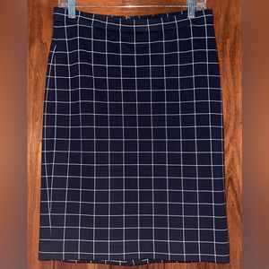 ANN TAYLOR Women’s Skirt. Navy & White. Size 6.